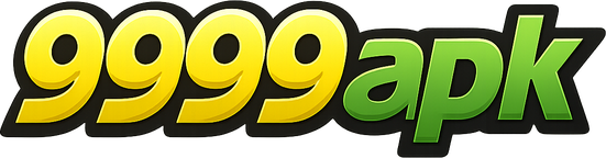 9999 apk logo on a green themed homepage